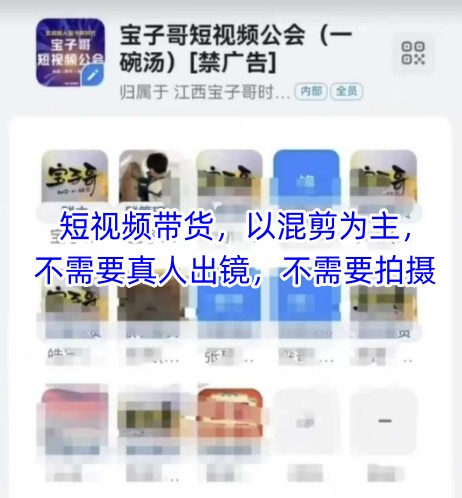 宝子哥头部团队短视频带货，以混剪为主，不需要真人出镜，不需要拍摄【更新11月】-聚星云网创