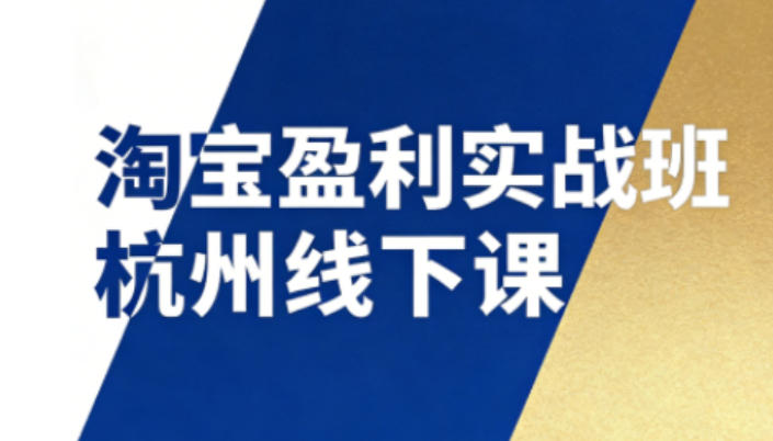 淘宝盈利实战班杭州线下课12月26-28日(音频+字幕)，帮你掌握SOP流程+12门核心技术-聚星云网创
