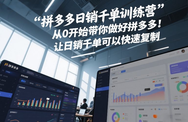 拼多多日销千单训练营，从0开始带你做好拼多多，让日销千单可以快速复制(更新26年1月)-聚星云网创