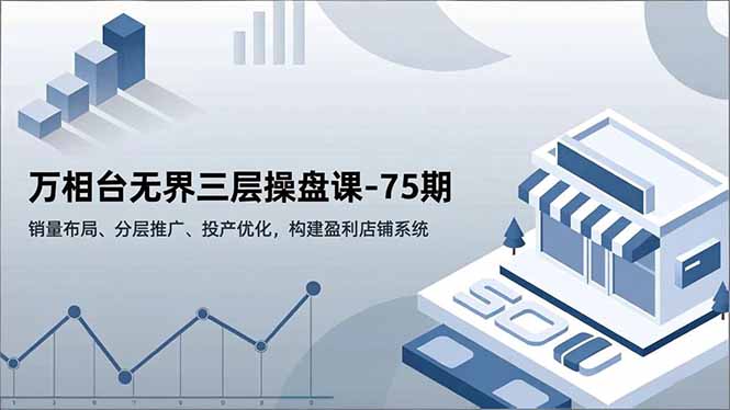万相台无界三层操盘课-75期，销量布局、分层推广、投产优化，构建盈利店铺系统-聚星云网创