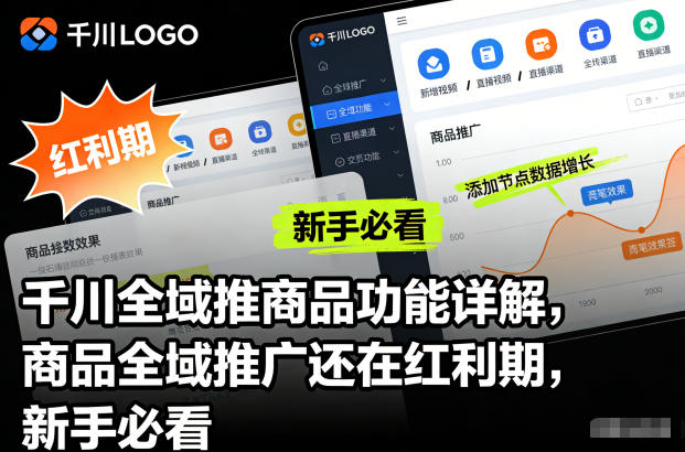 千川全域推商品功能详解，商品全域推广还在红利期，新手必看-聚星云网创