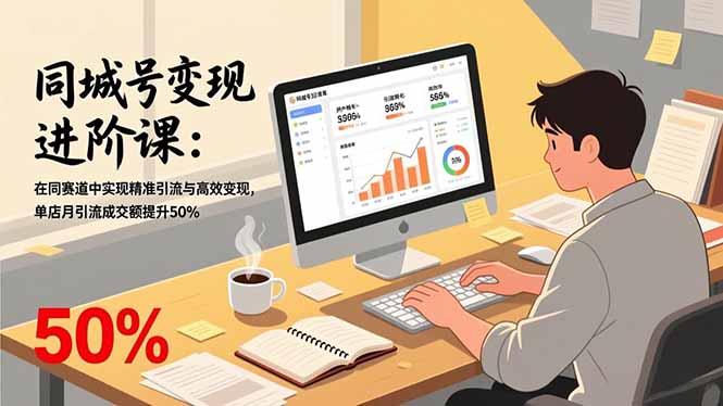 同城号变现进阶课：在同城赛道中实现精准引流与高效变现，单店月引流成交额提升50%-聚星云网创