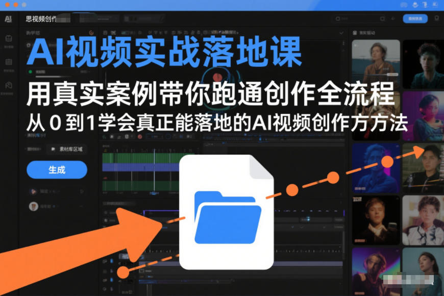 AI视频实战落地课，用真实案例带你跑通创作全流程，从0到1学会真正能落地的AI视频创作方法-聚星云网创
