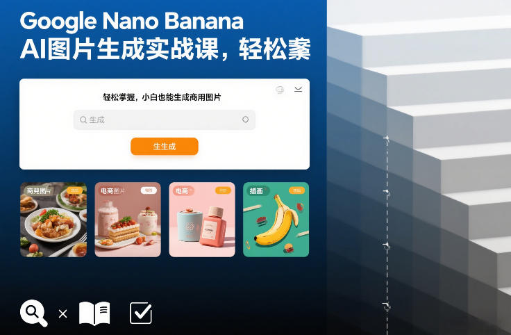 Google Nano Banana AI图片生成实战课，轻松掌握，小白也能生成商用图片-聚星云网创