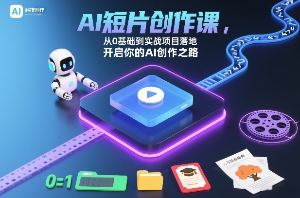 AI短片创作课，从0基础到实战项目落地，开启你的AI创作之路-聚星云网创