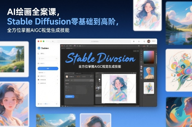 AI绘画全案课，Stable Diffusion零基础到高阶，全方位掌握AIGC视觉生成技能-聚星云网创