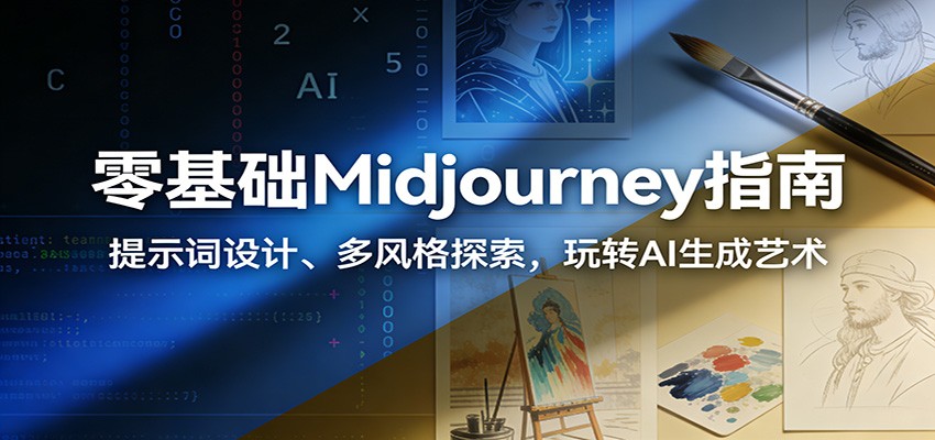 零基础Midjourney指南：提示词设计、多风格探索，玩转AI生成艺术-聚星云网创