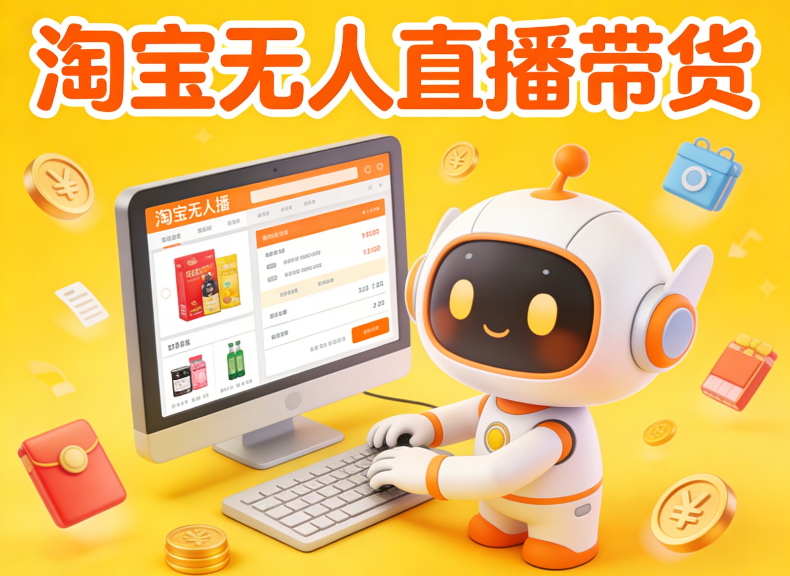 淘宝无人直播带货，24小时自动卖货，月佣金1W+，不违规不封号，不用露脸-聚星云网创