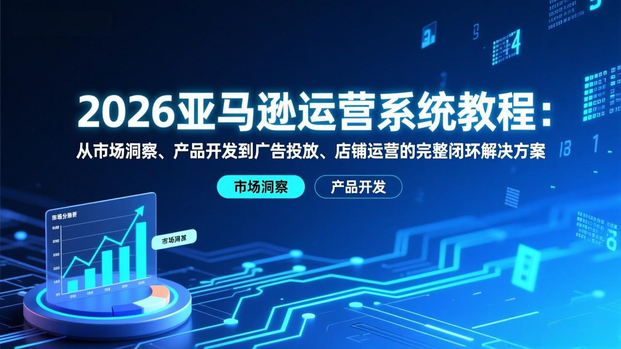 2026亚马逊运营系统教程：从市场洞察、产品开发到广告投放、店铺运营的完整闭环解决方案-聚星云网创