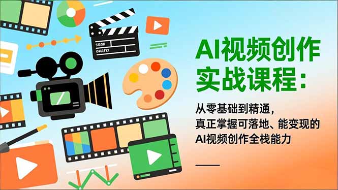 AI视频创作实战课程：从零基础到精通，真正掌握可落地、能变现的AI视频创作全栈能力-聚星云网创