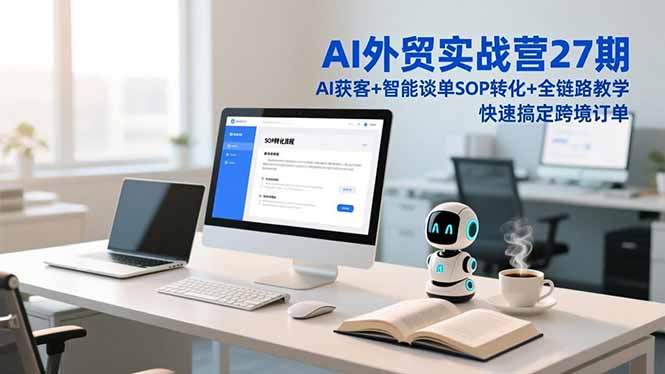 AI外贸实战营27期，AI获客+智能谈单+SOP转化+全链路教学，快速搞定跨境订单-聚星云网创