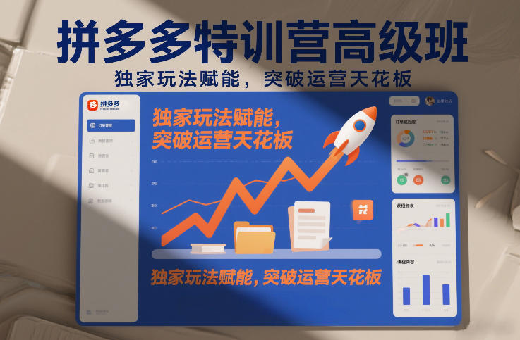 拼多多特训营高阶班，独家玩法赋能，突破运营天花板(更新26年1月)-聚星云网创