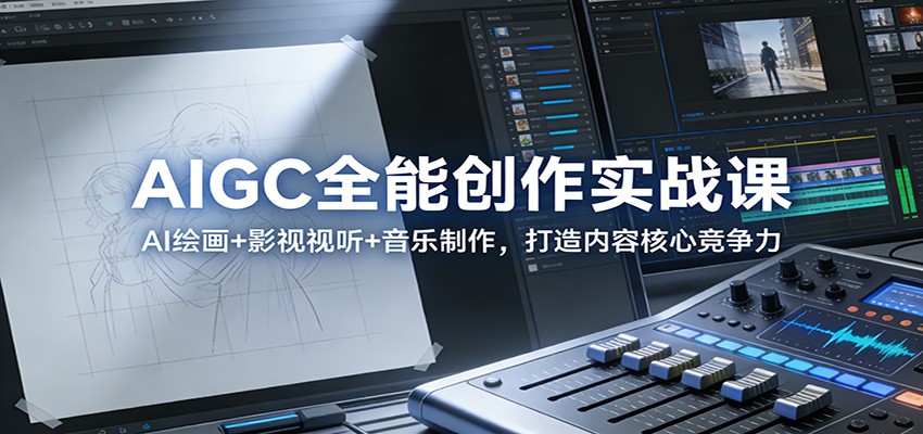AIGC全能创作实战课：AI绘画+影视视听+音乐制作，打造内容核心竞争力-聚星云网创