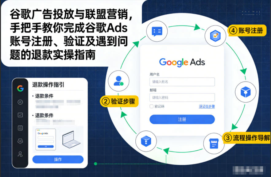 谷歌广告投放与联盟营销，手把手教你完成谷歌Ads账号注册、验证及遇到问题的退款实操指南-聚星云网创