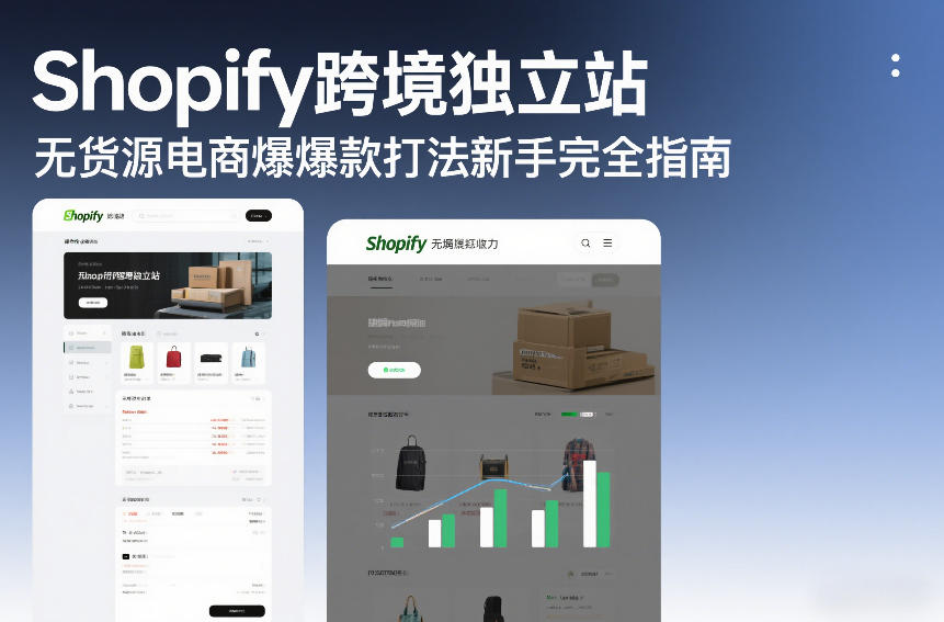 Shopify跨境独立站无货源电商爆款打法新手完全指南-聚星云网创