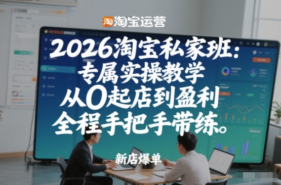 2026淘宝私家班：专属实操教学，从0起店到盈利，全程手把手带练-聚星云网创