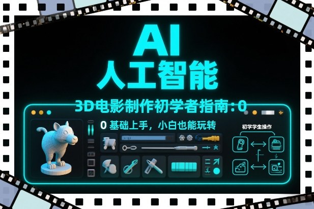 AI人工智能3D电影制作初学者指南：0基础上手，小白也能玩转-聚星云网创