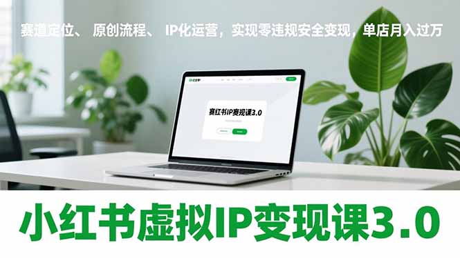 小红书虚拟IP变现课3.0，赛道定位、原创流程、IP化运营，实现零违规安全变现，单店月入过万-聚星云网创