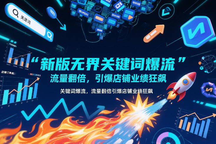 新版无界关键词爆流，流量翻倍，引爆店铺业绩狂飙-聚星云网创