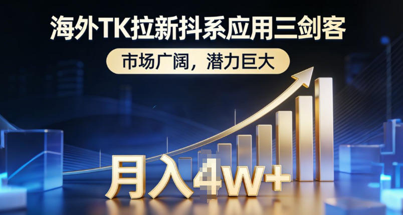 海外TK拉新抖系应用三剑客，市场广阔，潜力巨大，月入1w+-聚星云网创