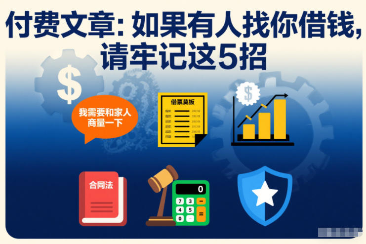 付费文章：如果有人找你借钱，请牢记这5招-聚星云网创