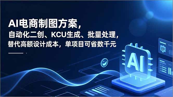 AI电商制图方案，自动化二创、SKU生成、批量处理，替代高额设计成本，单项目可省数千元-聚星云网创