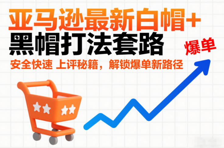 亚马逊最新白帽+黑帽打法套路，安全快速上评秘籍，解锁爆单新路径-聚星云网创
