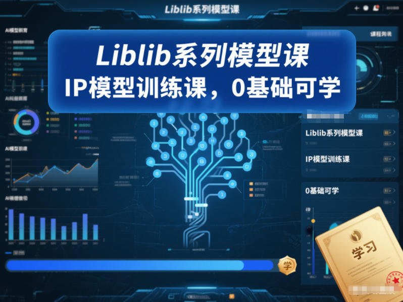 Liblib系列模型课，IP模型训练课，0基础可学-聚星云网创