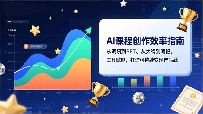 AI课程创作效率指南，从调研到PPT、从大纲到海报，工具赋能，打造可持续变现产品线-聚星云网创
