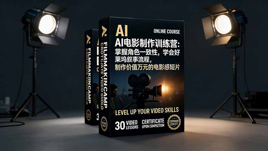AI电影制作训练营：掌握角色一致性，学会好莱坞叙事流程，制作价值万元的电影感短片-聚星云网创