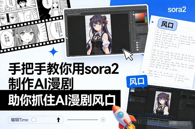 手把手教你用sora2制作AI漫剧，助你抓住AI漫剧风口-聚星云网创