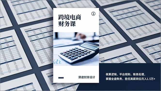 跨境电商财务课，核算逻辑、平台规则、账务处理，掌握全盘账务，胜任高薪岗位月入1.5万+-聚星云网创