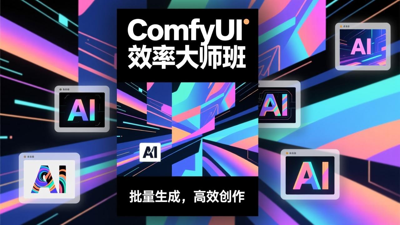 ComfyUI效率大师班：工作流搭建，批量生成，将个人AI出图效率提升5-10倍，月接单收入1-3万-聚星云网创