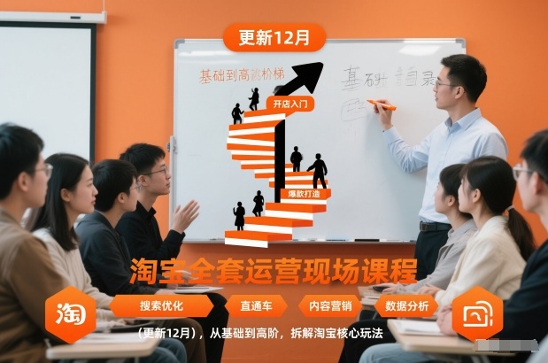 淘宝全套运营现场课程(更新26年1月)，从基础到高阶，拆解淘宝核心玩法-聚星云网创