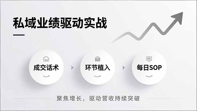 私域业绩驱动实战，成交话术、环节植入、每日SOP，聚焦增长，驱动营收持续突破-聚星云网创