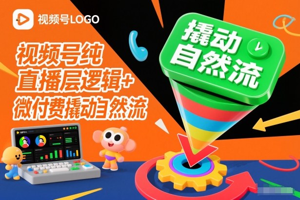 视频号纯直播底层逻辑+微付费撬动自然流-聚星云网创