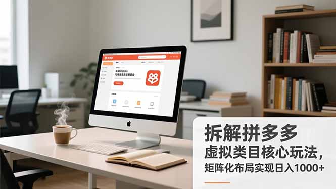 拆解拼多多虚拟类目核心玩法，矩阵化布局实现日入1000+-聚星云网创