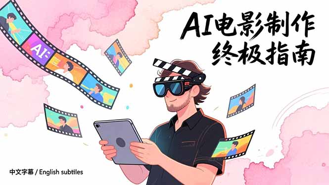 AI电影制作终极指南：从创意到成片，系统掌握智能影视全流程实战课(中英字幕-聚星云网创