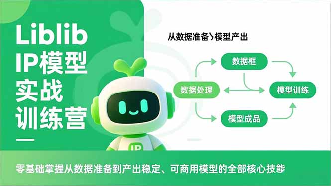 Liblib IP模型实战训练营，零基础掌握从数据准备到产出稳定、可商用模型的全部核心技能-聚星云网创