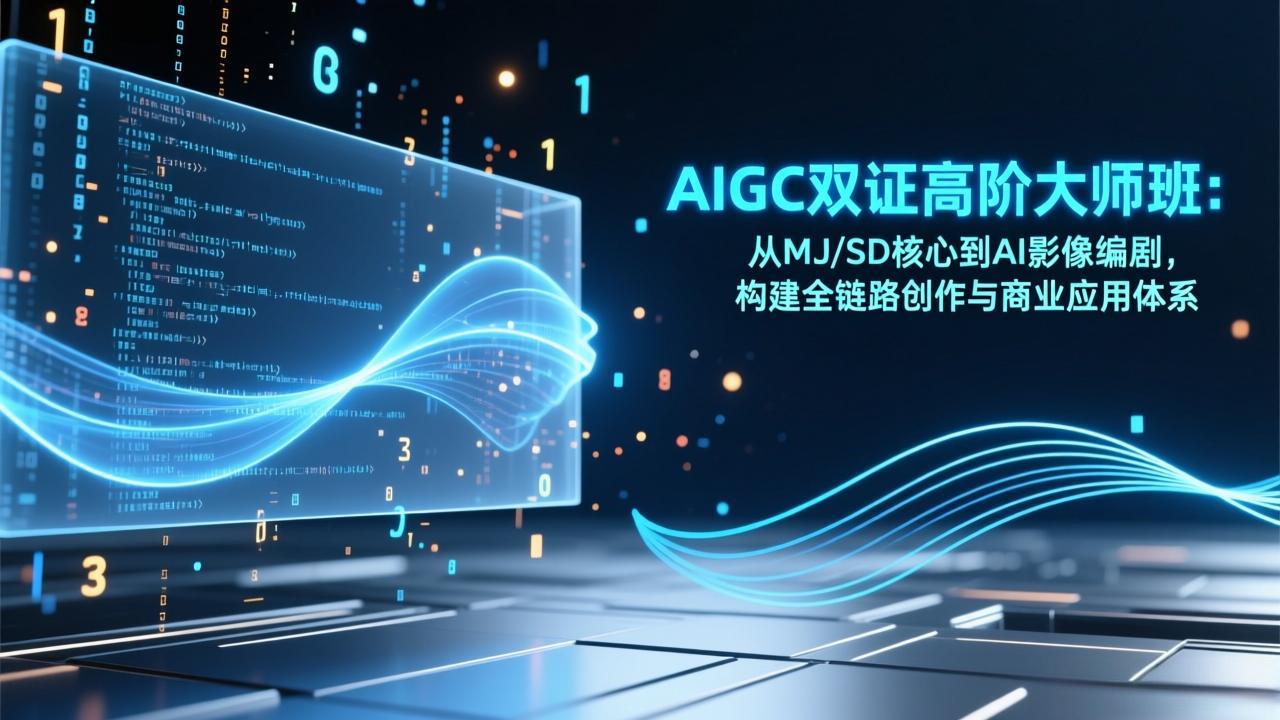 AIGC双证高阶大师班：从MJ/SD核心到AI影像编剧，构建全链路创作与商业应用体系-聚星云网创